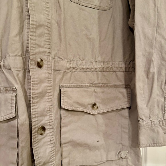 Cabela’s Button Up Shirt Jacket Men’s XL Tall Tan Safari Series Canvas - Picture 4 of 6